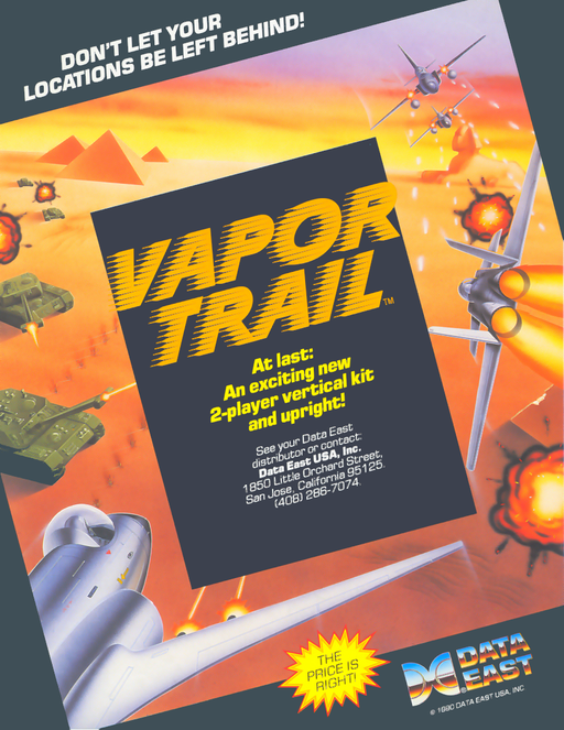 Vapor Trail - Hyper Offence Formation (US) Arcade Game Cover